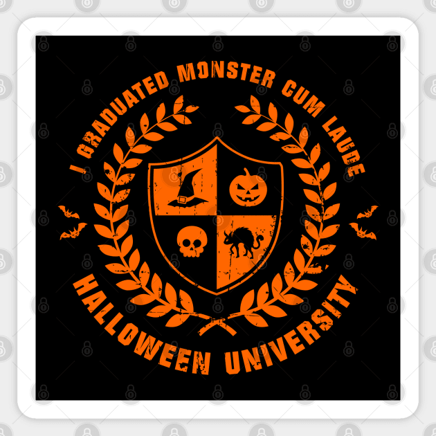 Halloween University (Worn Orange)[HT] Sticker by HalloweenTown